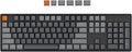 Keychron K10 RGB Full Size Layout Hot-Swappable Mechanical Keyboard for Mac Windows Multitasking 104-Key Bluetooth Wireless/USB Wired Gaming Keyboard with Keychron Super Red Switch Aluminum Frame
