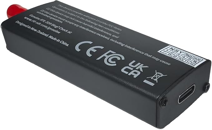 RTL-SDR Blog V3 R860 RTL2832U 1PPM TCXO SMA Software Defined Radio (Dongle Only) (Black) (USB-C)