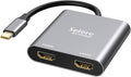 Selore&ampS-Global USB C to Dual HDMI Adapter 4K @60hz Type C to HDMI Converter for MacBook Pro Air 2020/2019/2018LenovoYoga 920/Thinkpad T480Dell XPS 13/15/17etc