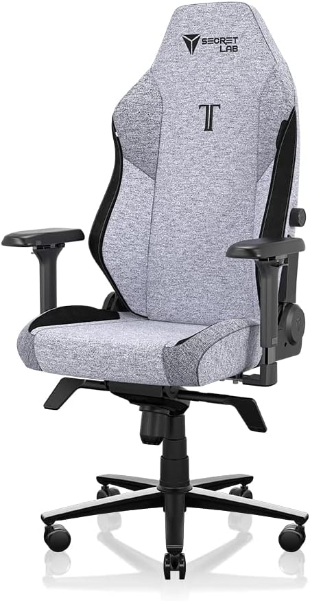 Secretlab Titan Evo Cookies &amp Cream Gaming Chair - Reclining Ergonomic &amp Comfortable Computer Chair with 4D Armrests Magnetic Head Pillow &amp 4-Way Lumbar Support - Gray - Fabric