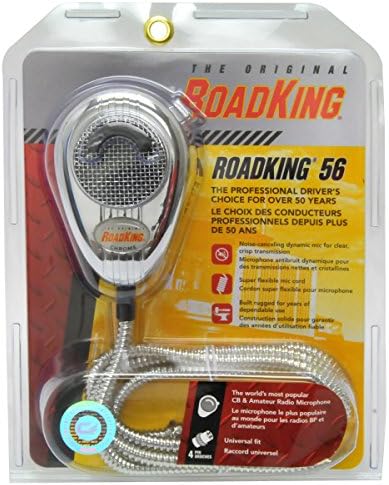 Road King RK56CHSS Chrome Noise Canceling CB Microphone with Chrome Flex Cord