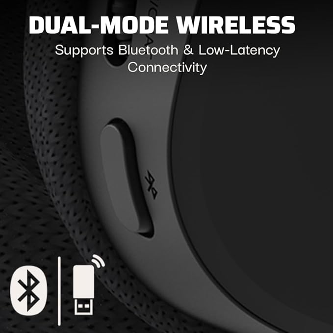 PDP Phantom Air Dual-Mode Wireless Gaming Headset for Xbox Series X|S Xbox One PC - Bluetooth Rechargeable 35-Hour Battery 50mm Drivers On-Ear Headphone Controls Officially Licensed: Black
