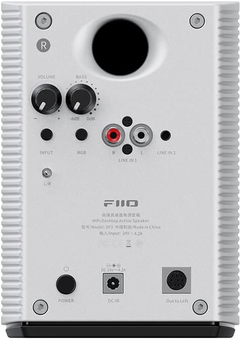 FiiO SP3 Powered HiFi Active Desktop Speakers - 80W Stereo Computer Speakers and Home Music Sound System with AUX Audio/RCA 2-Way (White)