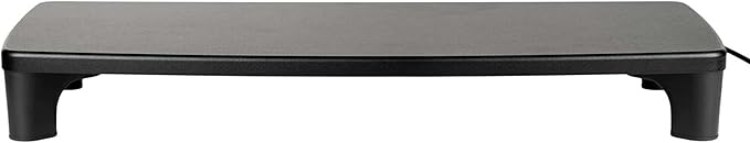 3M Adjustable Monitor Stand with 4-Port USB Hub Black Great for Computer Monitors Laptops TVs Speakers Printers and More