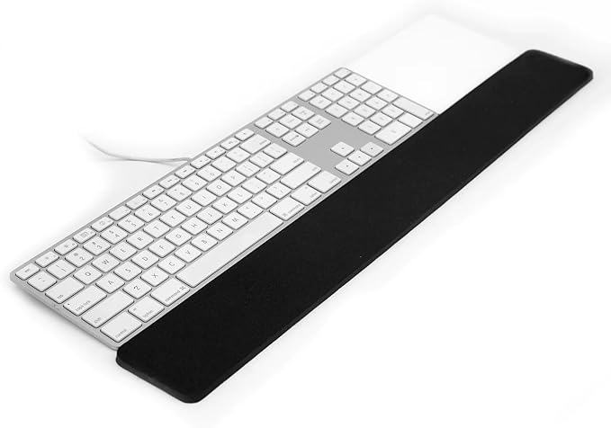 GRIFITI Slim Wrist Pad 24 x 4 x 0.375 Inch Extra Long Slim Profile Keyboard &amp Mousepad Wrists Rest for 1/4 Inch Thick Slim Keyboard with Trackpad or Mouse Ergonomic Support