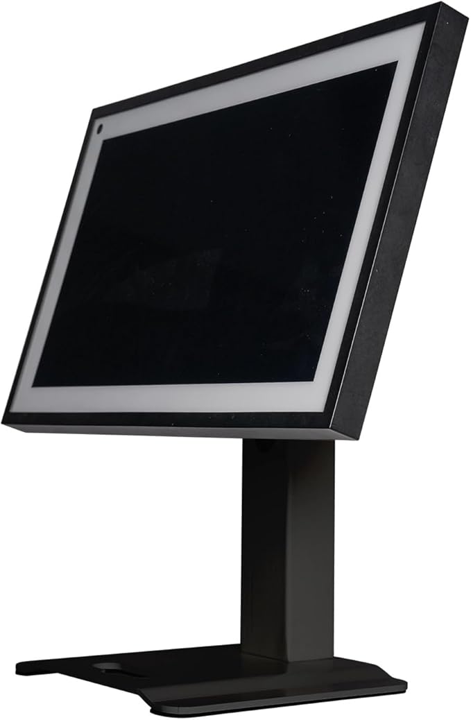 Swivel and Tilt Metal Stand for Echo Show 15 (Gen 1 Gen 2) and Show 21 Adjustable(-58°/+58°) with 360° Rotatable Wall Mounting Holder for Monitor Full Motion 13-27Black