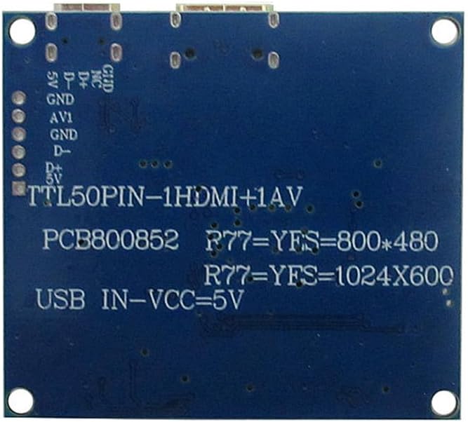 Generic 7 Inch 1024 * 600 DIY Portable LCD Display Screen Monitor Mini-HDMI Driver Control Board PC Computer Secondary Screen black 7C GQ -852