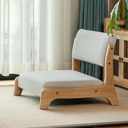 BTZHY Floor Chair Tatami Chair Japanese Style Upholstered Floor Chair Lazy Sofa Accent Meditation Floor Seat for Bay Window Living Room Bedroom