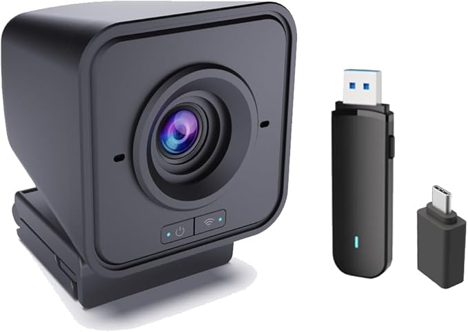 Project Telecom 1080p Wireless Webcam with Microphone – USB PC Camera for Laptop &amp Desktop Full HD Streaming Web Camera for Video Calls Zoom Remote Meetings – Plug &amp Play USB Web Cam