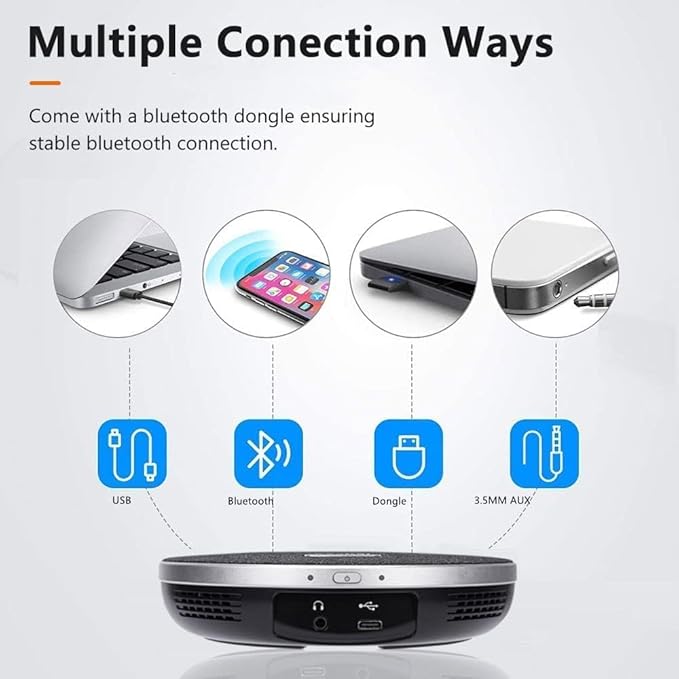 TONGVEO AI Wireless PTZ Camera System with Auto Tracking Built-in Receiver &amp Bluetooth Speakerphone 5.8GHz 1080P 60fps Conference Camera with 3X Optical Zoom for Church Zoom OBS Meetings
