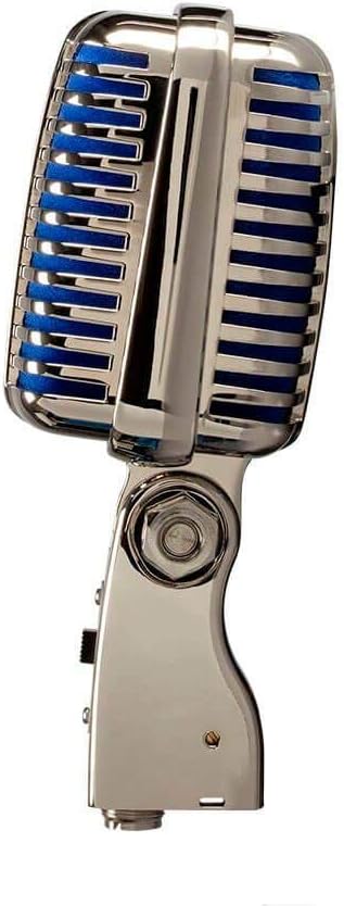 Monoprice Memphis Blue Classic Dynamic Microphone - Unidirectional Retro-Style with Pop-Free On/Off Switch and Protective Case - Stage Right Series