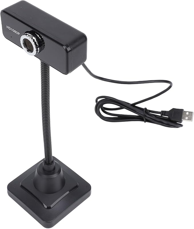 Asixxsix 1080P Webcam USB Camera with Noise Canceling Microphone PC Laptop Desktop Wide Angle Web Cameras for Video Calling Zoom 360 Degree Adjustable Plug and Play