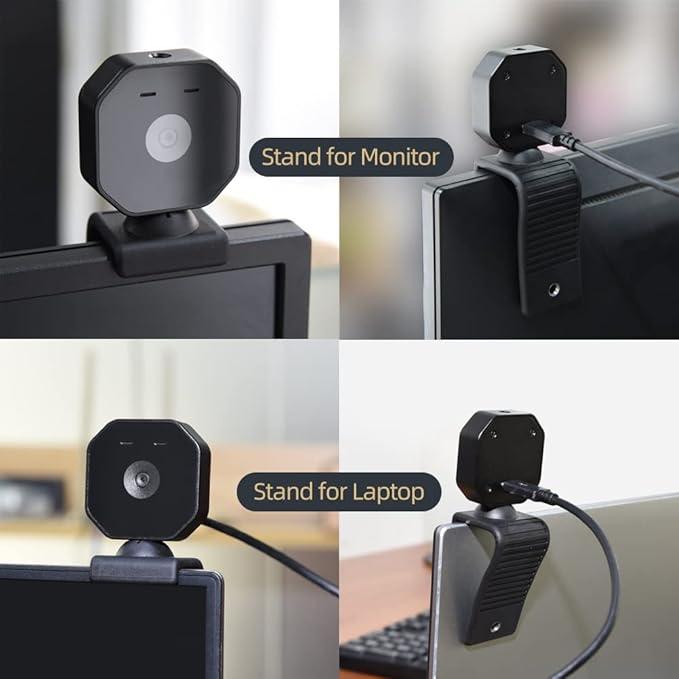 MOKOSE HD Live Streaming Webcam USB Autofocus for Desktop and Laptop 2560x1440P / 1080P 30FPS UVC Free Drive Video Calling Computer Camera Compatible Windows Mac OS X Linux