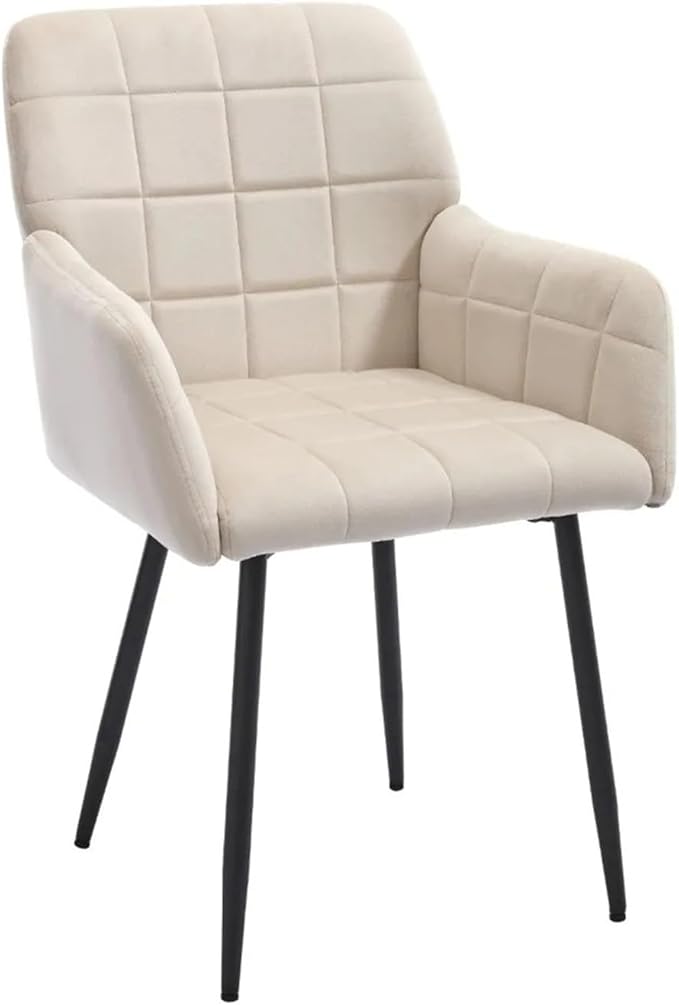 Adjustable Office Computer Chair with Armrest 1pcs Velvet Comfortable Upholstered Kitchen Dining Chairs with Armrests Easy to Assemble