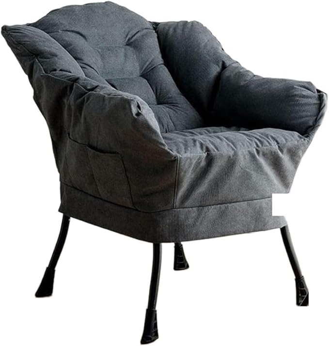Gaming Chair Computer Chair Sofa Wholesale Armchair Bedroom Comfortable Chair Armchair Chair (Color : Tq Dark Gray Suede)