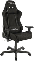 Pemberly Row Sport Ergonomic Racing Game Chair Adjustable Design Black Finish Contoured Support Sleek Gaming Chair for Game Room Comfort