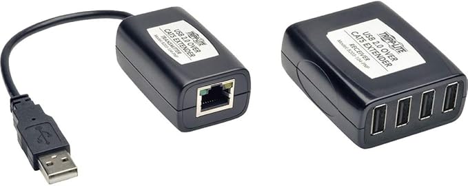 TRIPP LITE B203-104-PNP 4-Port USB 2.0 over Cat5 Cat6 Extender Hub Transmitter and Receiver