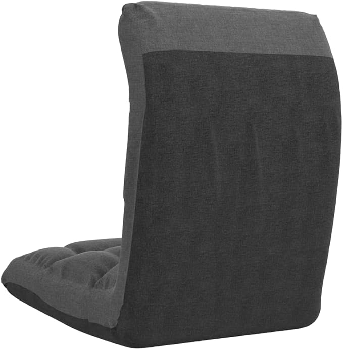 Folding Floor Chair Folding Gaming Sofa Chair Floor Sofa Lazy Sofa Lounge for Playing Reading Meditating Room Recliner Dark Gray Fabric -40