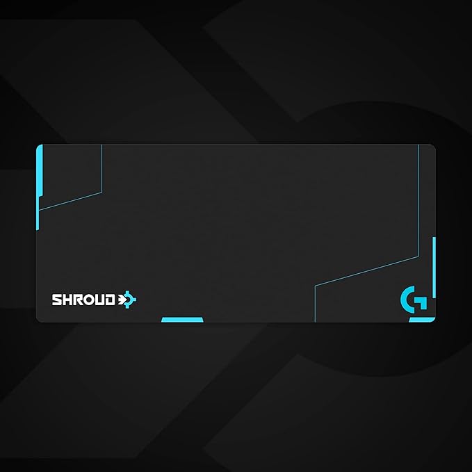 Logitech G840 XL Shroud Edition Cloth Gaming Mouse Pad 400x900 mm 3 mm Thin Pad Stable Rubber Base Performance-Tuned Surface Moderate Surface Friction Durable Tube for Transport - Black