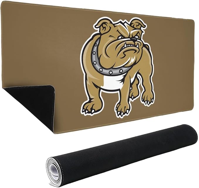 Bryant University Bulldogs Logo Large Gaming Mouse Pad Desk Mat with Stitched Edges Non-Slip Base for Gamer Home and Office 31.5 x 15.7