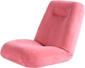 Floor Chairs for Adults Floor Gaming Chair with Back Support 5 Adjustable Position Sponge Padding Floor Seating Lounge for Reading Watching Tv Meditation(/Pink)