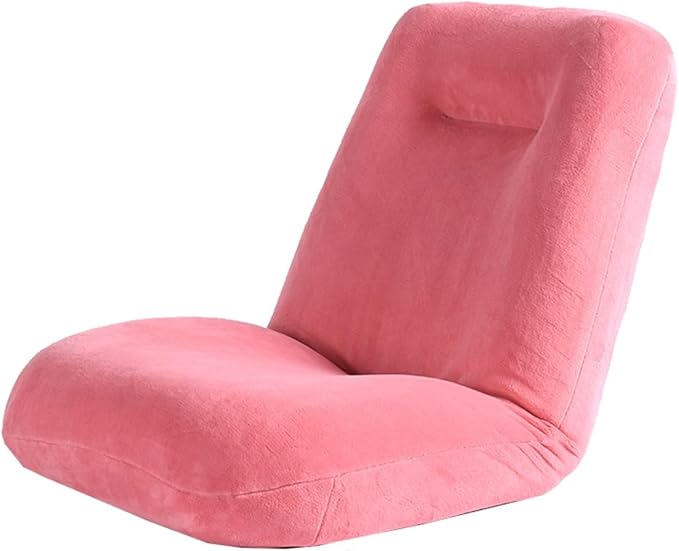 Floor Chairs for Adults Floor Gaming Chair with Back Support 5 Adjustable Position Sponge Padding Floor Seating Lounge for Reading Watching Tv Meditation(/Pink)