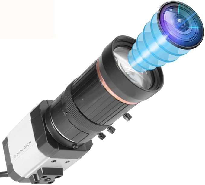 Microscope Kit 2 Megapixel 30fps 2560x1440 MJPG High Speed UVC USB Webcam MJPG H_D Industrial Webcam with H_D CS Lens for PC Camera Live Stream Microscope Lens Adapters(Camera 8-50mm Lens)