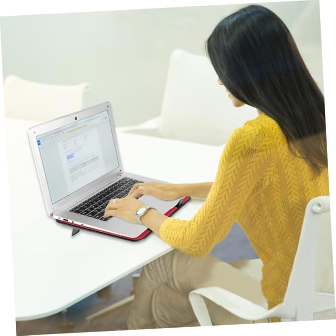 Notebook Cooler with Dual Quiet USB Fans Ergonomic Laptop Cooling Pad Stand Angles Anti-Slip Design for Desk and Bed Use Portable Red Cooling Panel