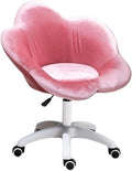Adjustable Office Computer Chair with Armrest Small Apartment Computer Chair for Student Dormitory Study Makeup Chairs Home Rotating Writing Office Chair(Dark Pink)