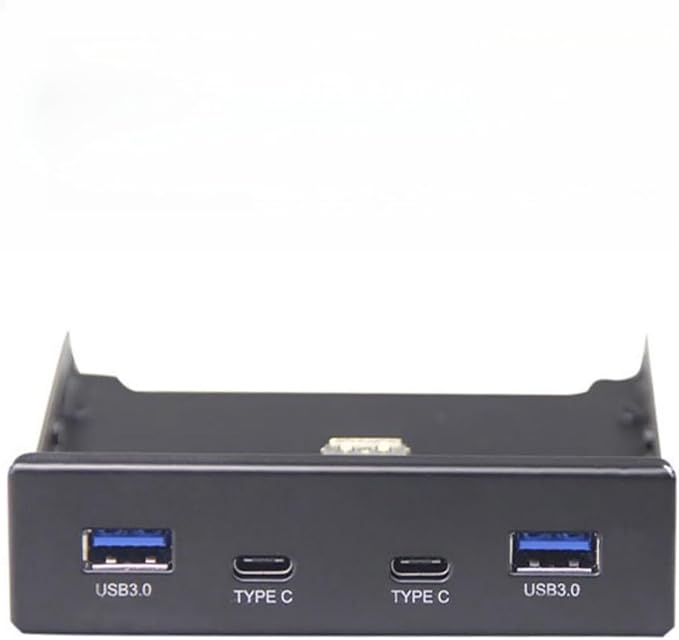 USB Type C Hub 3.5 Inch Floppy Drive Front Panel 2 Port USB 3.0 + 2 Port USB Type-C 20 Pin Connector for Desktop Computer