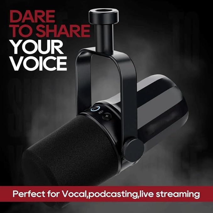 Dynamic Microphone Metal Built-in Headset Output Sound Insulation for Podcasts Live Broadcast and Games (Color : E Size : As Shown) (D As Shown) (D As Shown)