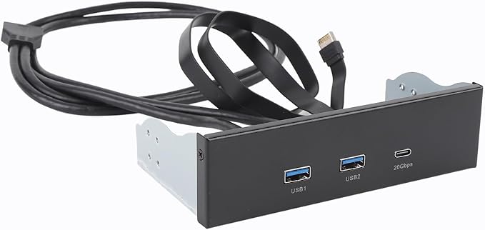 5.25 Inch Front Panel USB Hub 20Gbps Type C Gen 2x2 USB A Ports Type E 19 Pin Header Computer Case Front Bay for 8 10 11 2003 OS X Linux