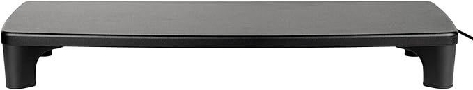 3M Adjustable Monitor Stand with 4-Port USB Hub Black Great for Computer Monitors Laptops TVs Speakers Printers and More