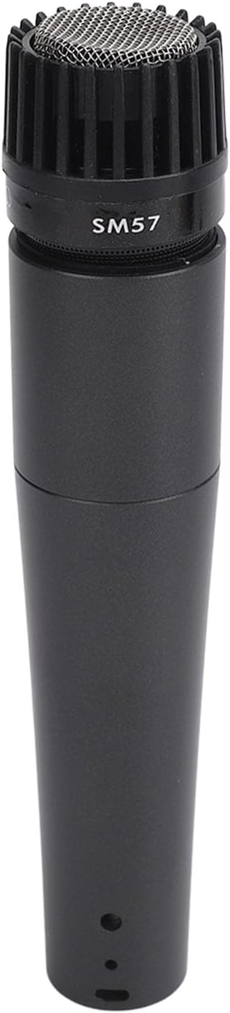 Dpofirs High Sensitivity Wired Dynamic Vocal Microphone for Home and Theatre Shows Zinc Alloy Material