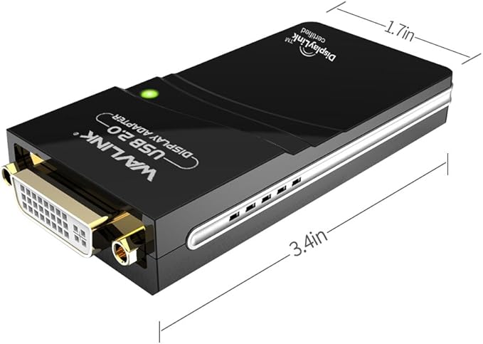 WAVLINK USB to HDMI/DVI/VGA Universal Display Adapter Supports Resolutions up to 1920x1080 Compatible with Windows MacOS ChromeOS Android
