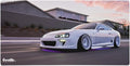 Car Enthusiast Desk Mat XL 36×18 | Supra Mk4 Extended Desk Mat | Protects Table from Scratches and Wear | Functional and Stylish Workspace Cover | Durable Stitch Edge Construction