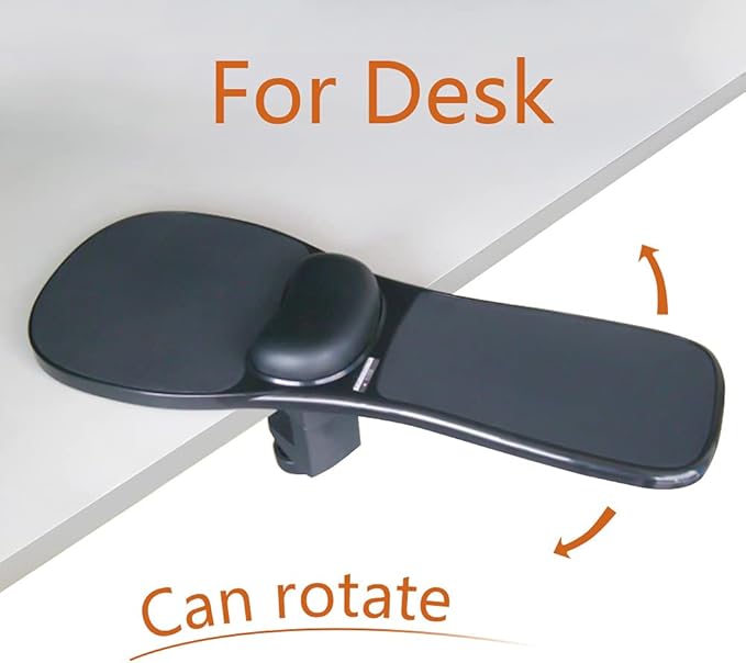 Upgrade Ergonomic Arm Rest Mouse Pads Dual Purpose for Desk and Chairs Adjustable Armrest Wrist Support Attachment Gaming Covers for Elbows and Forearms Pressure Relief Office Computer Desk Extender