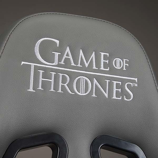 Game of Thrones - Gaming Chair or Office Chair Adult Gamer Chair Comfortable seat Integrated headrest Adjustable armrests and Height Ergonomic backrest - Black