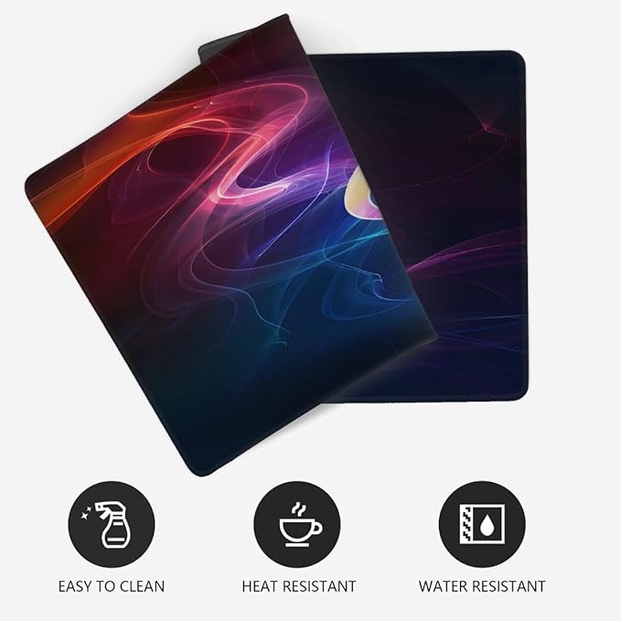 Purple Abstract Music Note Large Mouse Pad Gaming Mousepad Desk Mat for Desktop Computer Keyboard Waterproof Mouse Mat Desk Pad with Non-Slip Base for Game School Office Home 35.4 x 15.7