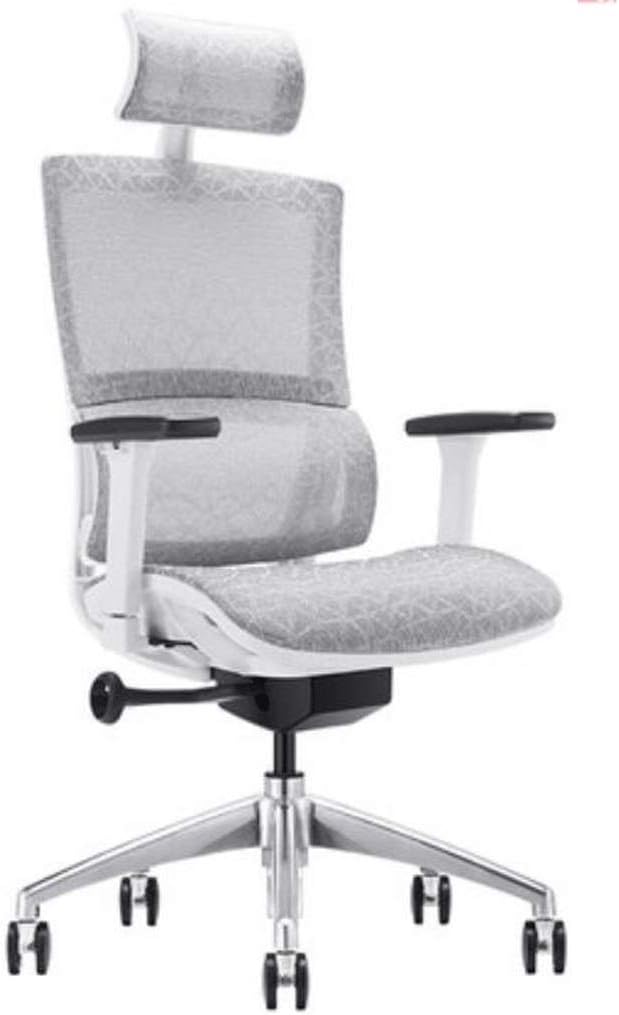 YYDS Chair Mesh Gaming Chair High-Back Executive Ergonomic Swivel Chair with Rotating Lifting Armrest and 2D Headrest Office Chair Ergonomically (Color : White)