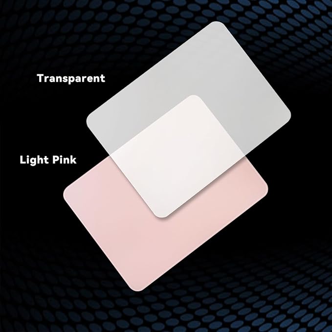 Glass Gaming Mousepad Professional Artisan 350 * 260 * 3.2mm Large Mouse Pad Provides Improved Precision and Speed for Keyboard Mouse (Pink)