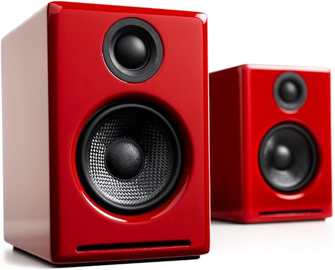 Audioengine A2 Black Computer Speakers with S8 Black Subwoofer and DS1 Stands