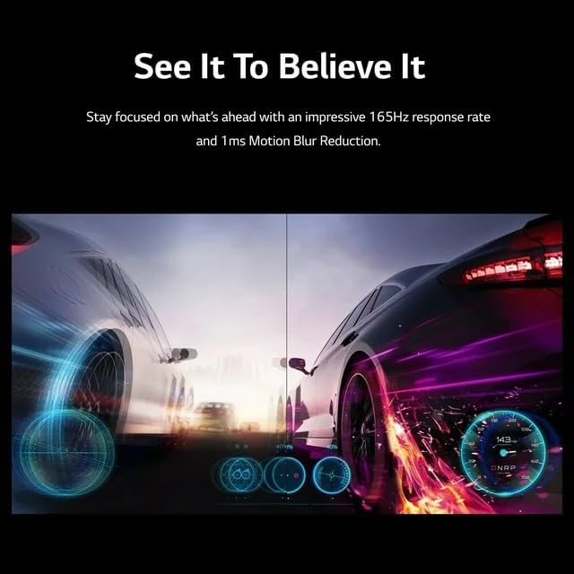 LG 27 inch Ultragear Gaming Monitor FHD (1920 x 1080) 165Hz 1ms 3-Side Virtually Borderless AMD FreeSync Premium with 5ave HDMI Cable
