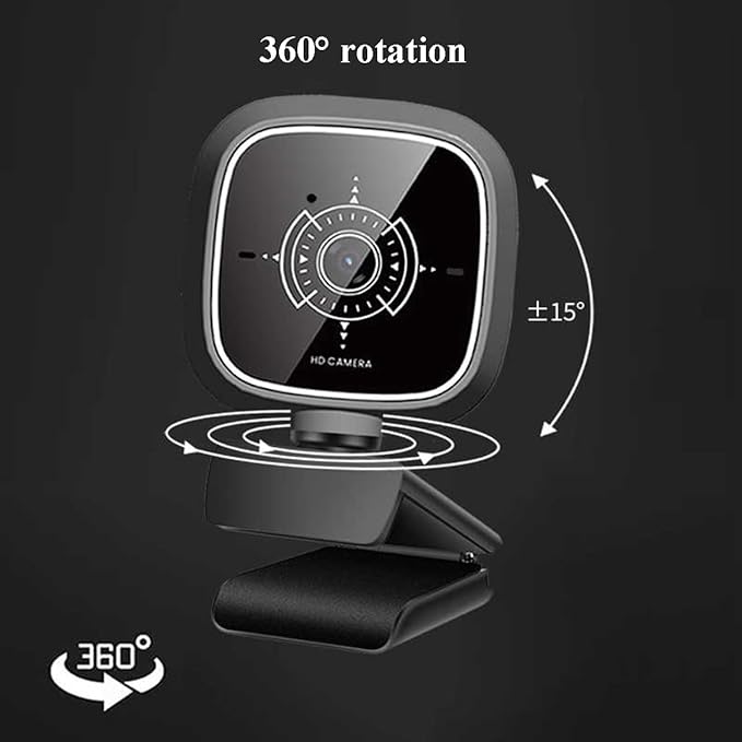 GIZNXBA 2k Streaming Webcam Auto Focus Noise-Canceling Microphone Adjustable Field of View PC Webcam for Creators Streamers Podcasters Meetings Video Calls
