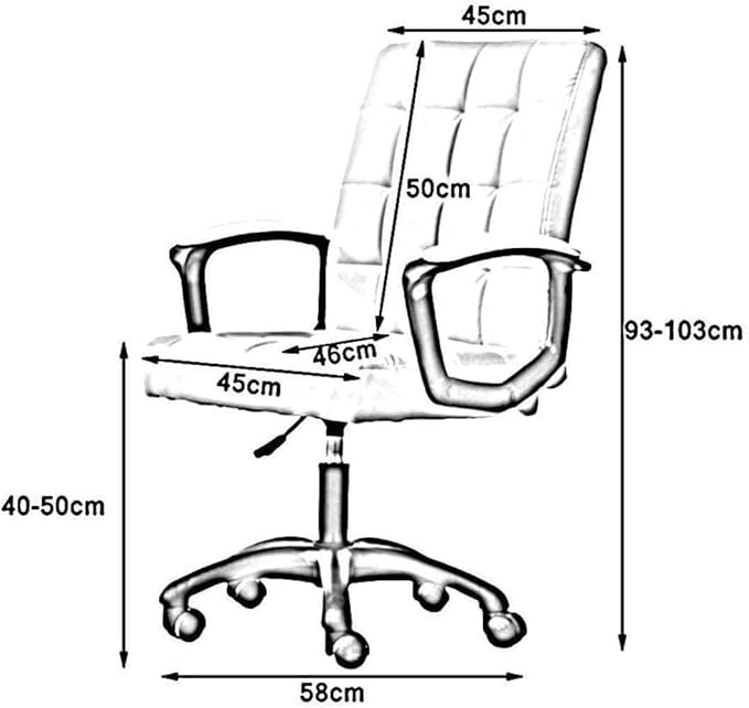Office Chair Gaming Chair Computer Chairs with Arms Swivel Chair Fabric Middle Back Multifunctional Adjustable Height 360°Rotation(Color:Default)