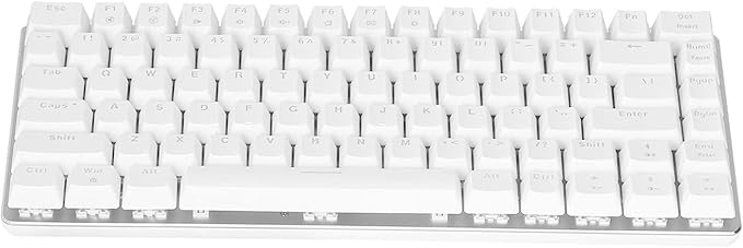 Wired Hanical Keyboard 82 Keys Gaming Office Accessory with Backlight Ions - Silver e (#1)