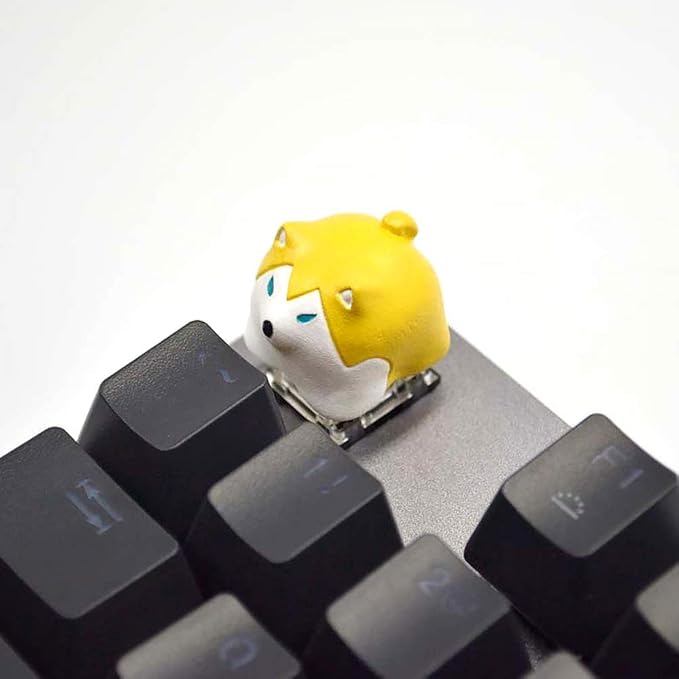Husky Samoyed Alaska Design Colorful Resin Keycaps for Cherry Mx Switch Mechanical Gaming Keyboard Yellow White Brown Grey Color (Keycaps2)
