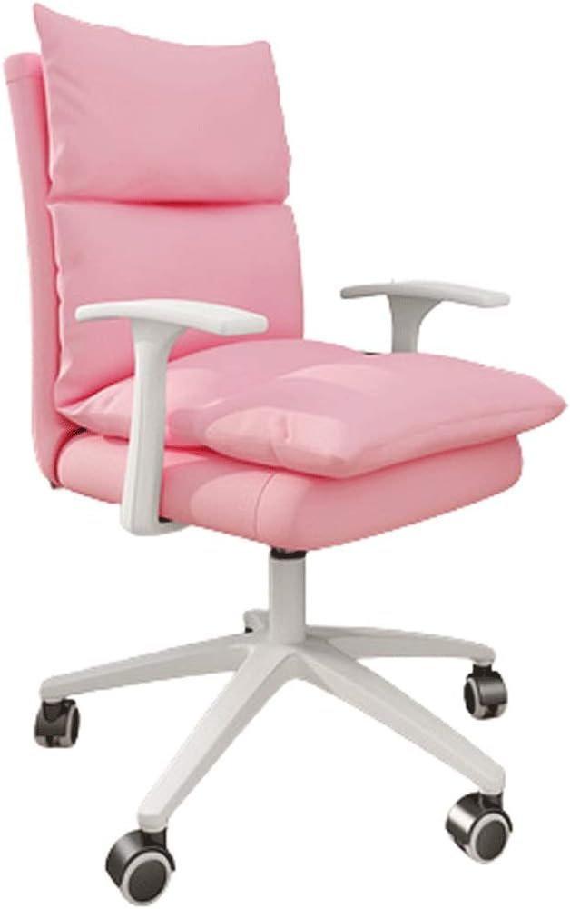 YYDS Chair Cute Girls Gaming Chair Computer Office Chair with Nylon Feet Ergonomic Racing Chair Desk Chair for Home and Office Ergonomically (Size : Pink)