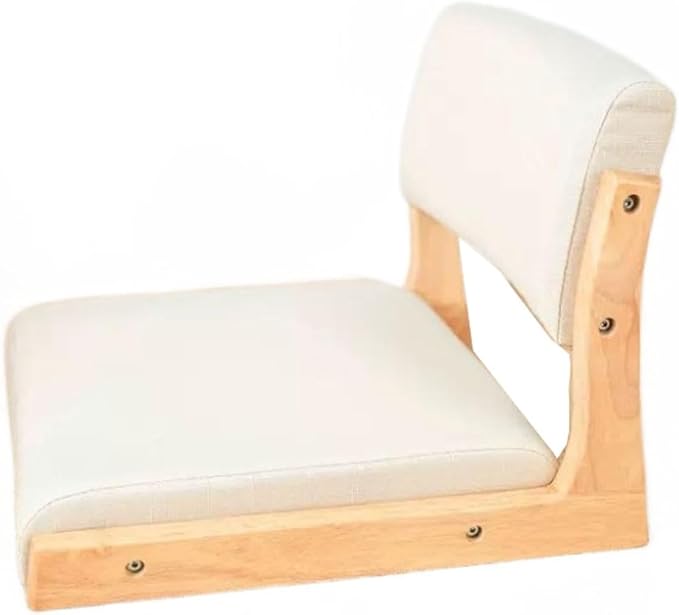 ELEFOCUS Back Support Legless Chair Floor Chair Lazy Fabric Cushion Tatami Reading Living Room 45X48X36CM(F)