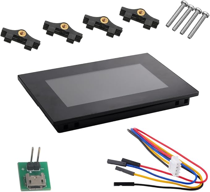Nextion Intelligent 5 inch HMI Display 5V Capacitive Touch Screen 800x480 TFT LCD w/Enclosure Case for Arduino (NX8048P050-011C-Y)
